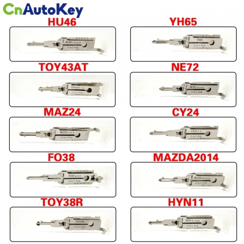 Lishi 2-in-1 HU46 TOY43AT  MAZ24 FO38  TOY38R  YH65 NE72  CY24  MAZDA2014  HYN11 For OPEL Type For Mazda 2014+