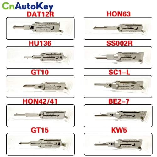 Lishi 2-in-1 DAT12R  HU136 GT10 HON42/41 GT15 HON63 SS002R SC1-L BE2-7 KW5 For Hino Heavy Truck Motorcycles