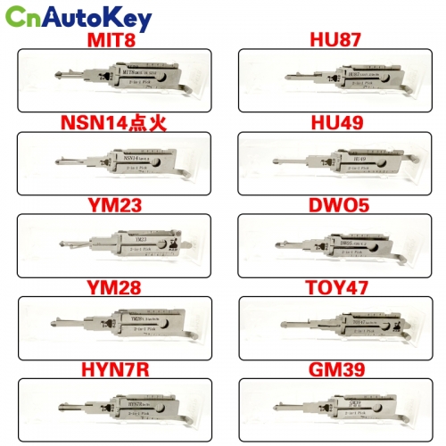 Lishi 2-in-1 MIT8 NSN14-Lgn  YM23 YM28 HYN7R HU87 HU49 DWO5 TOY47 GM39 For Mitsubishi For Suzuki For Toyota