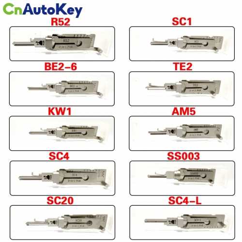 Lishi 2-in-1 R52 BE2-6 KW1 SC4 SC20 SC1 TE2 AM5 SS003 SC4-L For Phillip Kwikset Residential For Gainsborough