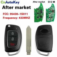 CN020065 Hyundai Flip Key 3- Button Part No 95430-1s011 4D60 80BIT