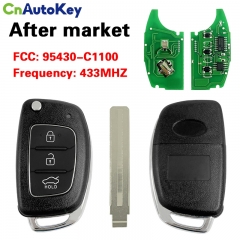 CN020093 3 Button Genuine Flip Remote Key 2015 433MHz 4D60 95430-C1100 for Hyundai Sonata