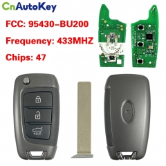 CN020325 For 2024 Hyundai Elantra 95430-BU200 Remote Key 3 Button 433MHZ 47 Chip