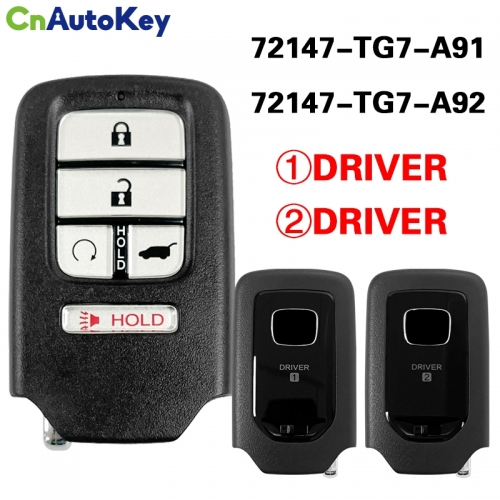 CN003172 For HONDA PILOT PASSPORT 19-22  SMART KEY PROXIMITY REMOTE FOB 72147-TG7-A91/A92