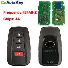 CN007260  Original Remote Key 434MHZ 4A Chip 3 Button For Toyota Corolla