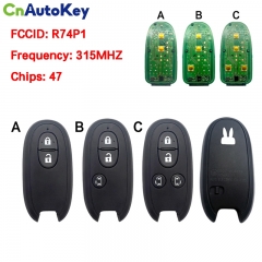 CN048034 For for Suzuki Mitsubishi 2/3/4 buttons 315MHz ID47 Chip FCC: R74P1 Original Smart Remote Key