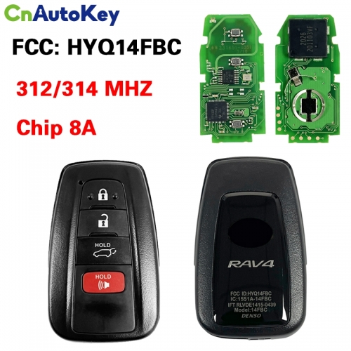 CN007379 for Toyota RAV4 2019 2020 2021 Smart Keyless Remote Key Fob Board 231451-0351 HYQ14FBC  312MHz / 314MHz