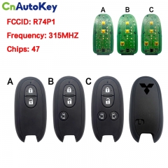 CN011045 For for Suzuki Mitsubishi 2/3/4 buttons 315MHz ID47 Chip FCC: R74P1 Original Smart Remote Key