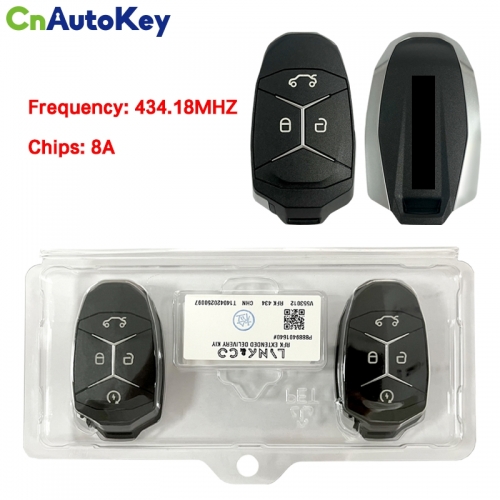 CN045003 Original Geely LYNK&CO Proximity Smart Key 433MHz FSK 8A Chip 3 Button