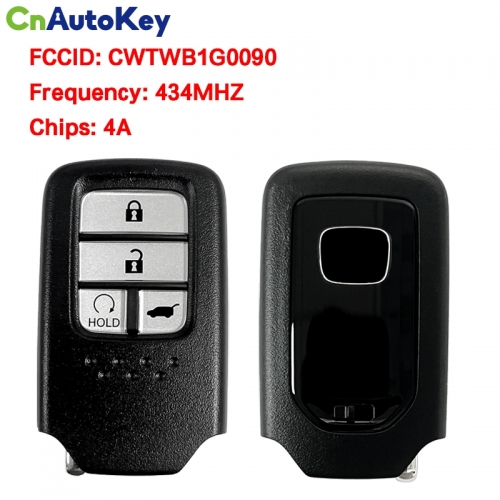 CN003174 4Button 434MHZ 4A Chip For Honda Accord 2018-2021 Smart Card Remote Key Car Key PN : 72147-TVA-A11 FCC ID : CWTWB1G0090