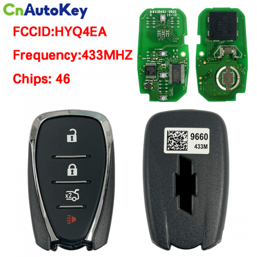 CN014131 For Chevrolet Camaro Cruze / 4-Button Smart Key / PN: 13529660 / HYQ4EA 433mhz