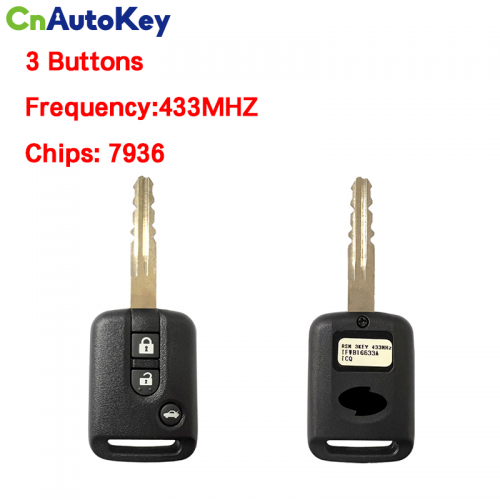 CN010087 For Renault Smart Remote Key 3 Buttons P/N:TFWB1G633A 7936 Chip/433.92MHZ