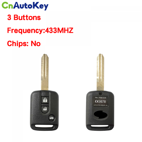CN010088 For Renault Smart Remote Key 3 Buttons P/N:TFWB1G639 433.92MHZ No Chip