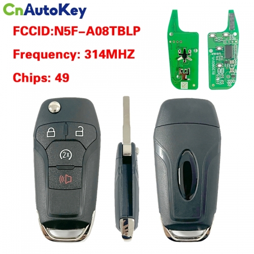 CN018154 Flip Remote Key Fob For Ford ranger 315Mhz with 49 Chip