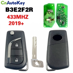 CN007359 OEM Toyota Avensis Aygo 2Btn Flip Remote Key 433MHz 2019+ B3E2F2R