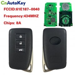 CN052006 Origina Lexus smart card 3buttons 434MHZ 8A CHIP 61E187-0040