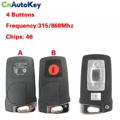 CN078006 For  Rolls-Royce Phantom 4-Button Smart Key 46 chip 315/868Mhz