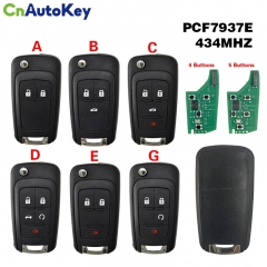 CN014058 2/3/4/5 BTN 434MHZ ID46 Chip Remote Car Key For Chevrolet Malibu Cruze Aveo Spark Sail Opel/Vauxhall
