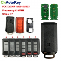 CN011042 For After Market Remote Key Mitsubishi 2/2+1/3/3+1 Button 433MHZ ID47 FCC: GHR-M004,M003