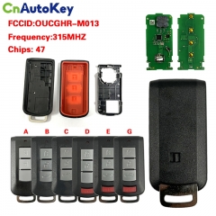 CN011034   2018-2022 Mitsubishi Eclipse Cross / 2-4 Button Smart Key / PN: 8637B639 / OUCGHR-M013 315MHZ 47 Chip