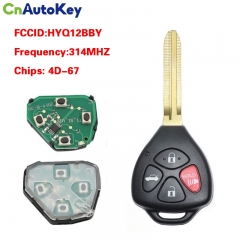 CN007009 Toyota Camry 4 button Remote Key(USA) 314.4MHz,4D-67 Chip HYQ12BBY