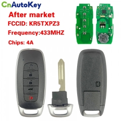 CN027106 FOR Nissan Pathfinder 2023 Smart Key Remote 4+1 Buttons 433 MHz 4A Chip FCC ID: KR5TXPZ3 P/N: 285E3-7LA7A
