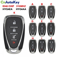 CN014107  Car Remote Control Key For Chevrolet Camaro Equinox Cruze Malibu Spark HYQ4EA HYQ4AA ID46 PCF7952 315MHZ