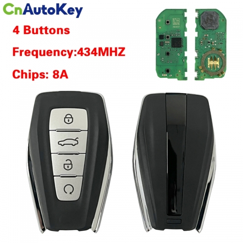 CN031017  Original Geely 4 Button Smart key 8A CHIP 434mhz