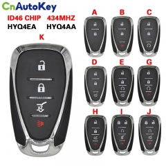 CN014108  Car Remote Control Key For Chevrolet Camaro Equinox Cruze Malibu Spark HYQ4EA HYQ4AA ID46 PCF7952   434MHZ