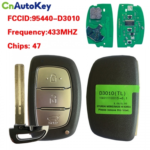 CN020129 For Hyundai Tucson Smart Key Remote 2018, 3 Buttons 433MHz 95440-D3010