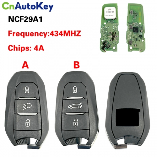 CN017042 For Fiat Smart Key 3Buttons IM3A NCF29A1 4A Chip 434MHz A3M05 A3M15 A3M65