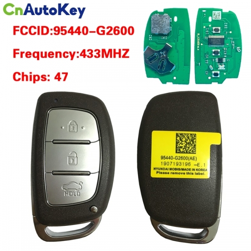 CN020133 For Hyundai Ioniq Smart Key Remote 3 Buttons 433MHz 95440-G2600
