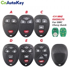 CN019023 315Mhz 0UC60270 5/6 Buttons Remote Contro Keyless Entry Car Key Fob for Buick Chevrolet Cadillac GMC Saturn