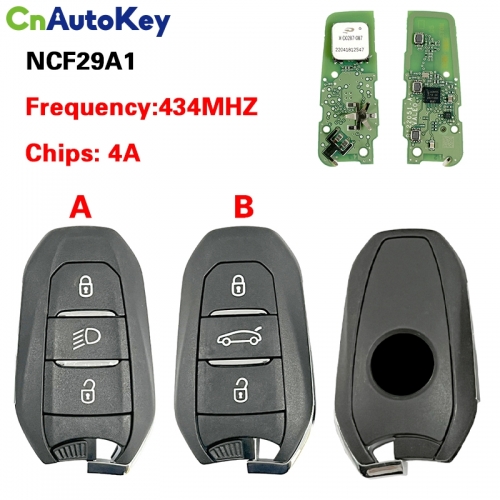 CN092008 For Alfa Remeo Smart Key 3Buttons IM3A NCF29A1 4A Chip 434MHz A3M05 A3M15 A3M65