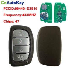 CN020143 Hyundai Tucson 2019-2020 Genuine Smart Remote Key 4 Buttons 433MHz 95440-D3510 TQ8-FOB-4F11 47 chip