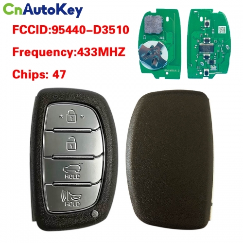 CN020143 Hyundai Tucson 2019-2020 Genuine Smart Remote Key 4 Buttons 433MHz 95440-D3510 TQ8-FOB-4F11 47 chip