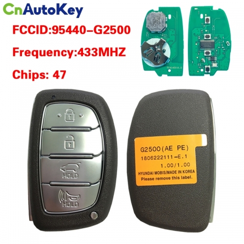 CN020140 For Hyundai Ioniq Genuine Smart Remote Key 4 Buttons 433MHz 95440-G2500