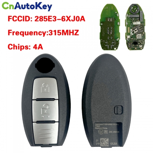CN027125 Nissan Note 2022 Original Smart Remote Key 2 Buttons 315MHz 285E3-6XJ0A