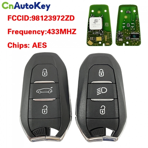 CN009035 Original 3 Buttons Smart Remote Key For Peugeot 4008 433 MHz Transponder HITAG AES