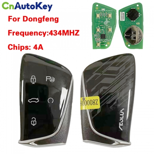 CN029012 Original Smart Key Fob For Dongfeng 5 Button 434MHZ 4A Chip Keyless go