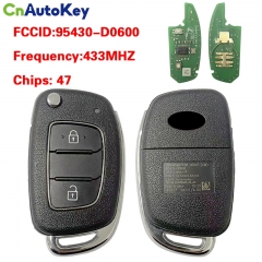 CN020538 Hyundai Reina 2019 Genuine Flip Remote 2 Button 433MHz 47chip 95430-D0600
