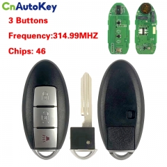 CN027126 Aftermarket Remote For Nissan 4 Button 315MHZ 46 Chip FCC KR55WK49622, KR55WK48903