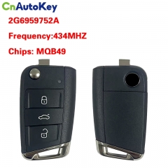 CN001150  For  Volkswagen VW Polo 2017+ 3  Buttons 434MHz 5C Remote Key 2G6959752A Keyless Go