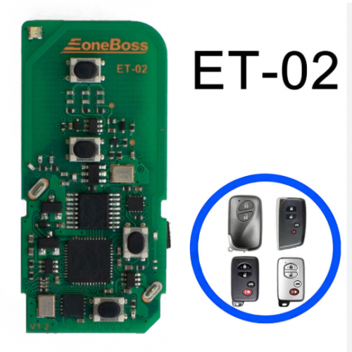 CN007384 EoneBoss ET-02 Toyota/Lexus Universal Smart Remote Key PCB, 4-Button, 4D&8A (Modifiable via Phone APP through Blue-tooth)