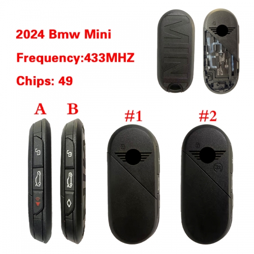 CN006148 2024 Bmw Mini Cooper Smart Key Fob Remote IYZBK1 2701A-BK1 BK1 Korean 433.92MHZ 49Chips