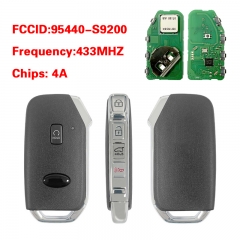 CN051388 Kia Telluride Smart Key 433Mhz Hitag3 Transponder Chip Fcc Id Tq8-Fob-4F34 Kia Telluride Smart Key Fob 95440-S9200 Kia Telluride 2020+ Key