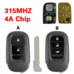 CN003167  New car key Fit For XRV CRV HRV FIT ZRV VEZEL 315MHZ 4A Keyless Keyless Smart Remote Car key 72147-3M0-J01