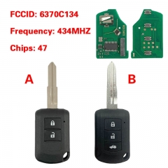 CN011031 Mitsubishi Eclipse 2014+ Key Head Remote, 2Buttons, J166E HITAG3 PCF7961XXT, 433MHz, MIT11R 6370C134