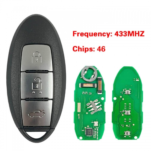 CN027042  3 buttons remote car key 433mhz FCF7952 for 2016 Nissan new Bluebirds New Sylphy