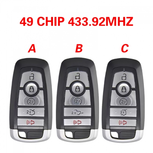 CN018163 New Key For Ford Frequency 433.92 MHz FSK Transponder HITAG PRO Part No HS7T-15K601-ED/ DS7T-15K601-EF